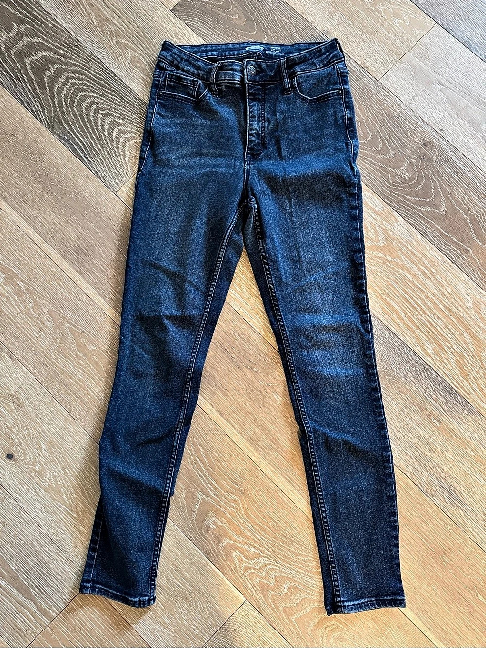 Old Navy Rockstar Super Skinny High Rise Secret-Slim Pockets Jeans Blue Size 6